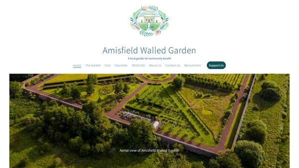 Screenshot of the Amisfield Preservation Trust website