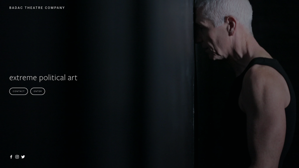 Screenshot of the Badac Theatre Company website