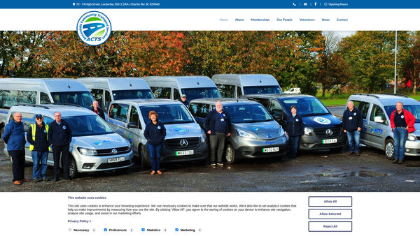Screenshot of the Annandale Community Transport Services website