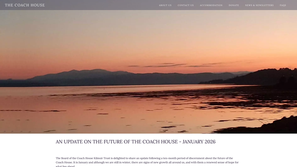 Screenshot of the Coach House Kilmuir Trust website