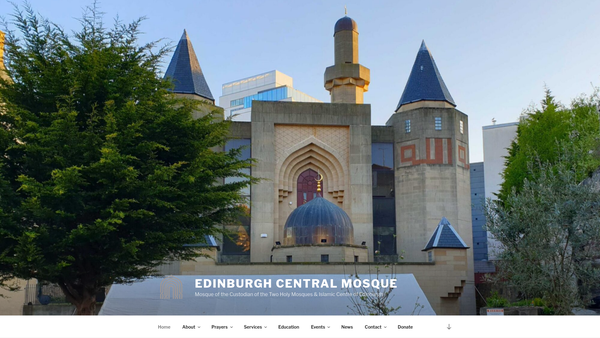 Screenshot of the The Mosque Of The Custodian Of The Two Holy Mosques And Islamic Centre Of Edinburgh Trust Limited website