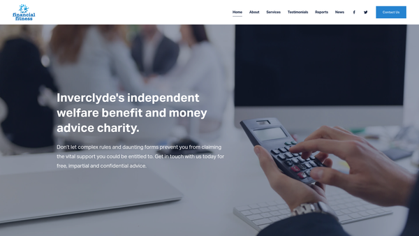 Screenshot of the Financial Fitness Resource Team website
