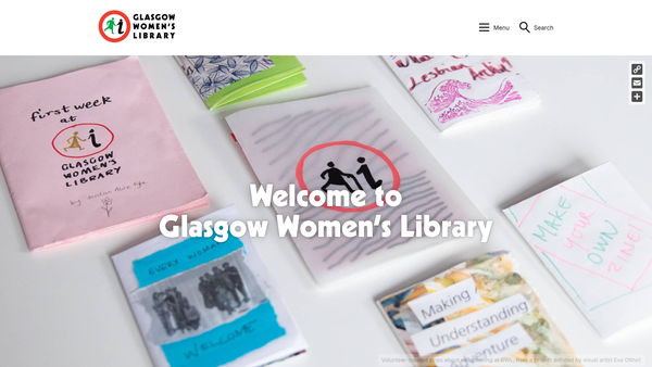 Screenshot of the Glasgow Womens Library Limited website