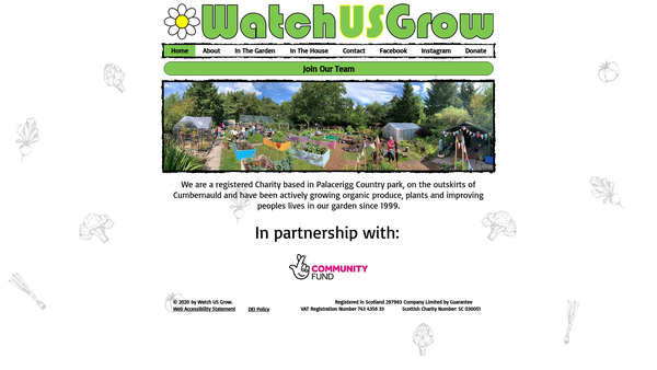 Screenshot of the Watch Us Grow website