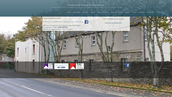 Screenshot of the Orkney Homes Trust Limited website