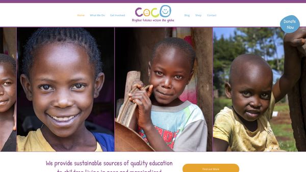 Screenshot of the Comrades Of Children Overseas website