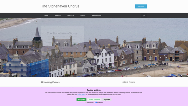 Screenshot of the Stonehaven And District Choral Society website