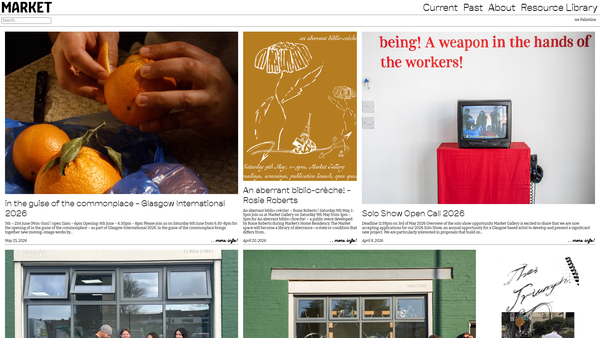 Screenshot of the Market Gallery website