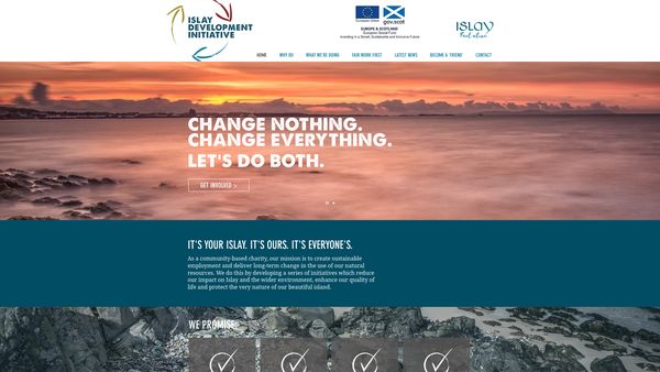Screenshot of the Islay Development Initiative Ltd website