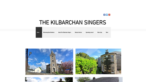 Screenshot of the Kilbarchan Singers website