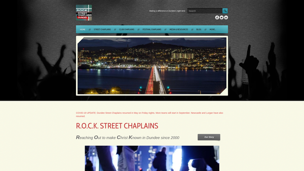 Screenshot of the Urban Impact (Christian Ministries) website