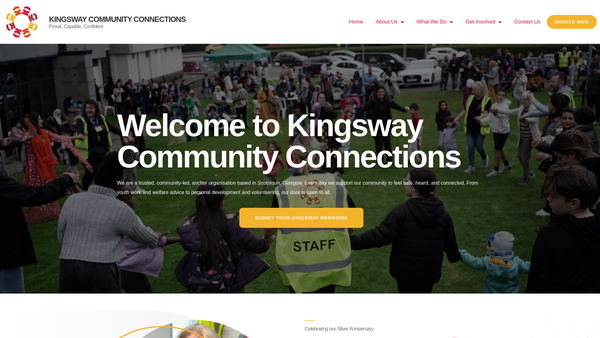 Screenshot of the Kingsway Community Connections website