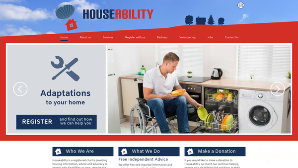 Screenshot of the Disabled Persons Housing Service (Aberdeenshire) Ltd website
