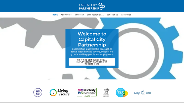 Screenshot of the Capital City Partnership Limited website