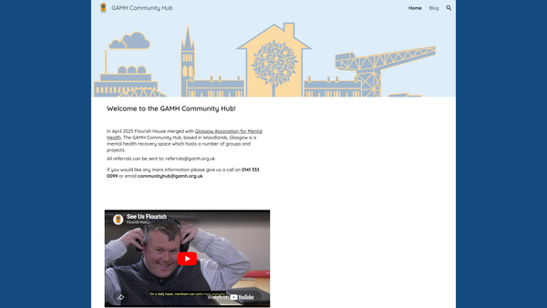 Screenshot of the Flourish House website