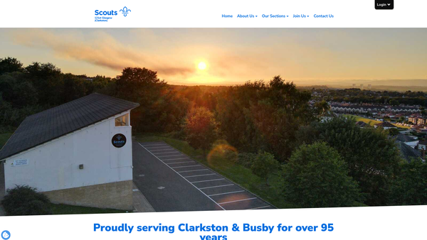 Screenshot of the 121 Glasgow (Clarkston) Scout Group website