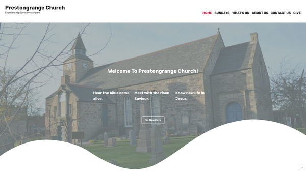 Screenshot of the Prestonpans: Prestongrange Parish Church (Church of Scotland) website