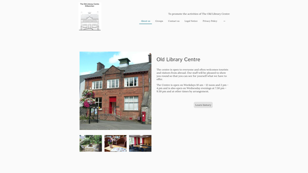 Screenshot of the Kilbarchan Improvement Projects website