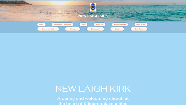 Screenshot of the Kilmarnock: New Laigh Kirk (Church of Scotland) website