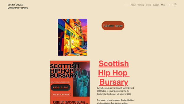 Screenshot of the Sunny Govan Community Media Group website