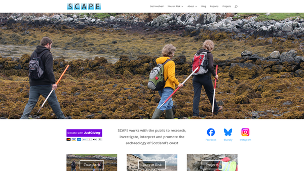 Screenshot of the The Scape Trust website