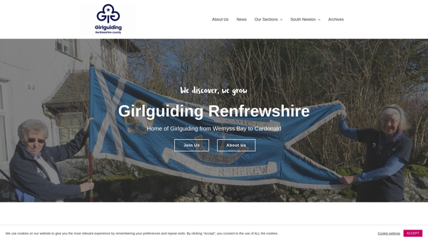 Screenshot of the 2nd Bishopton Guide Unit website