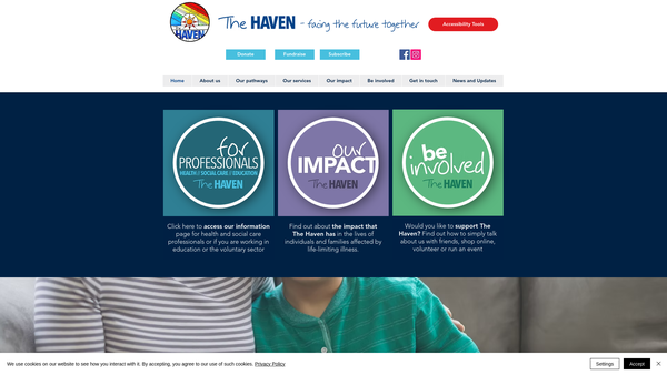 Screenshot of the The Haven Caring Counselling Communication Centre website