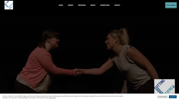 Screenshot of the Cutting Edge Theatre Ltd website