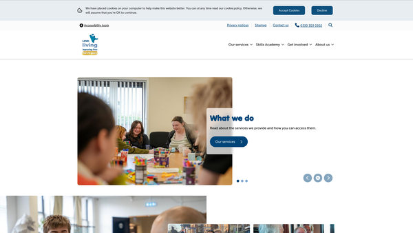 Screenshot of the Linkliving Limited website