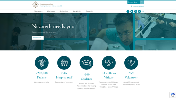 Screenshot of the Emms Nazareth website