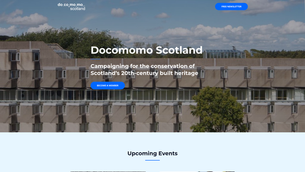 Screenshot of the Docomomo - Scottish National Group website