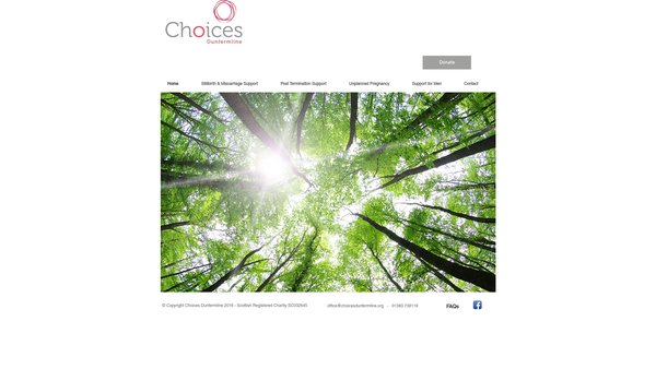 Screenshot of the Choices - Dunfermline website