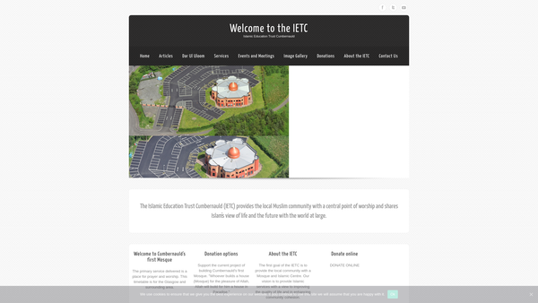 Screenshot of the Islamic Education Trust Cumbernauld website