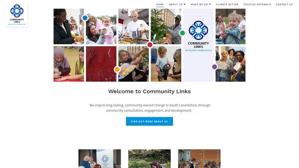 Screenshot of the Community Links (South Lanarkshire) website