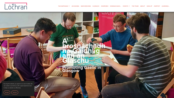 Screenshot of the An Lochran website