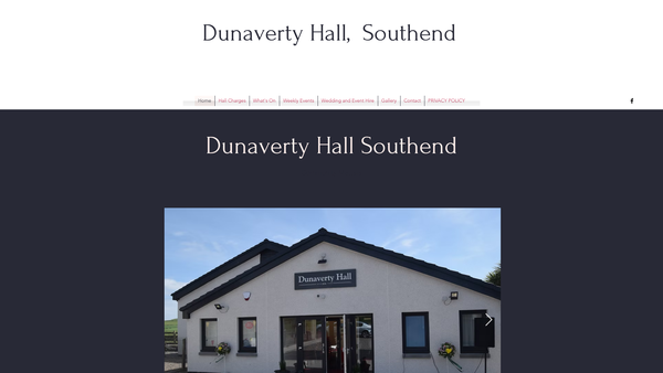 Screenshot of the Dunaverty Village Hall website