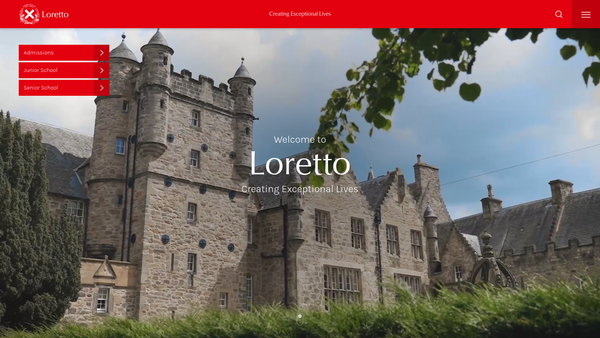 Screenshot of the Loretto Foundation website
