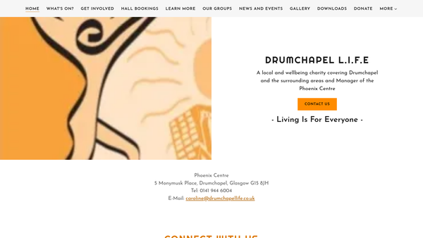 Screenshot of the Drumchapel L.I.F.E. website