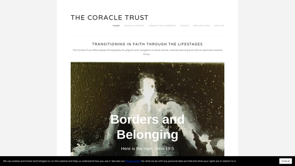 Screenshot of the Coracle Trust website