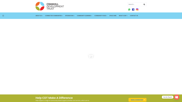 Screenshot of the Cranhill Development Trust website