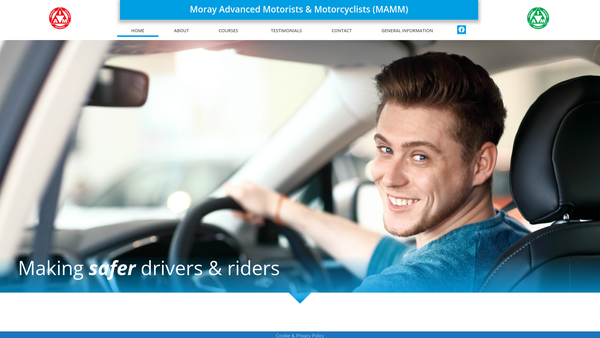 Screenshot of the Moray Group Of Advanced Motorists website