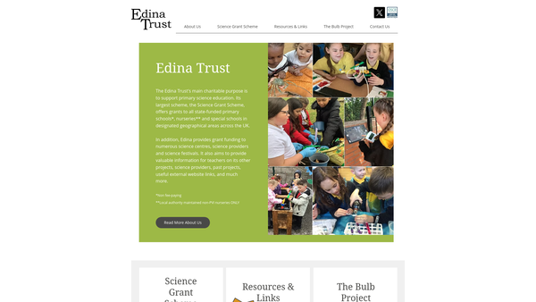 Screenshot of the Edina Trust website