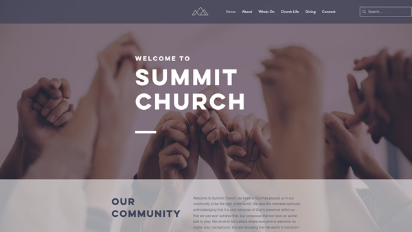 Screenshot of the Summit Church website