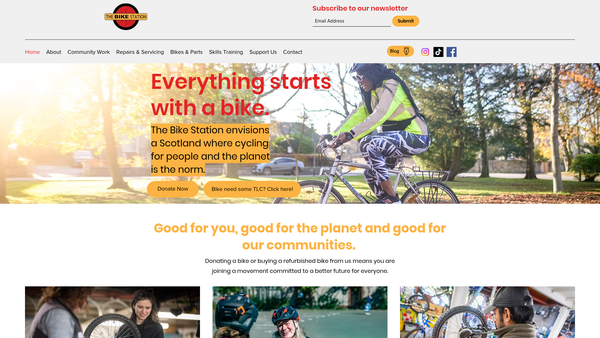 Screenshot of the Recycle-To-Cycle website