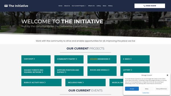 Screenshot of the Dalbeattie Community Initiative website
