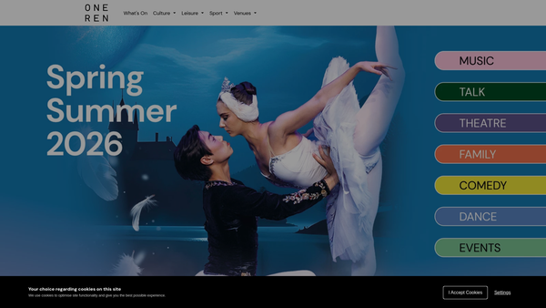 Screenshot of the Renfrewshire Leisure Limited website