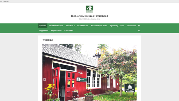 Screenshot of the The Old Strathpeffer Railway Station Trust website