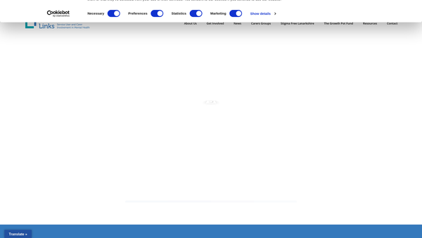 Screenshot of the Lanarkshire Links website