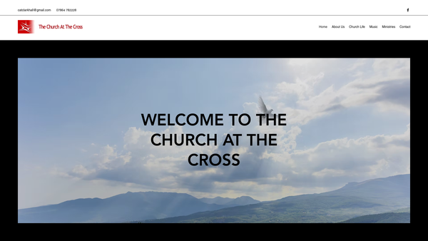 Screenshot of the The Church at the Cross website