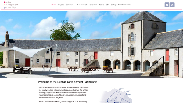 Screenshot of the Buchan Development Partnership website